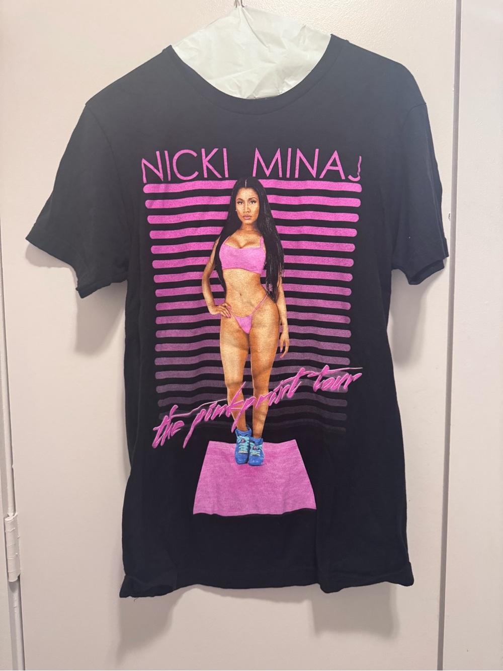 Nicki Minaj The Pinkprint Tour Adult Medium Black Graphic T-Shirt Concert Merch